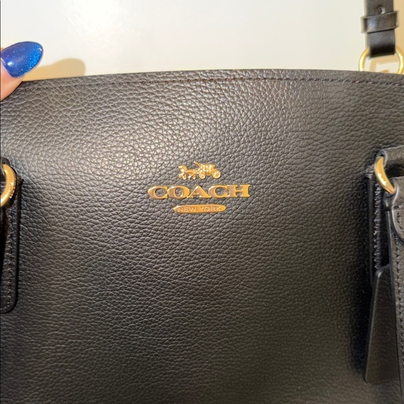 Coach Black and Red Leather Shoulder Bag - Picture 2 of 5